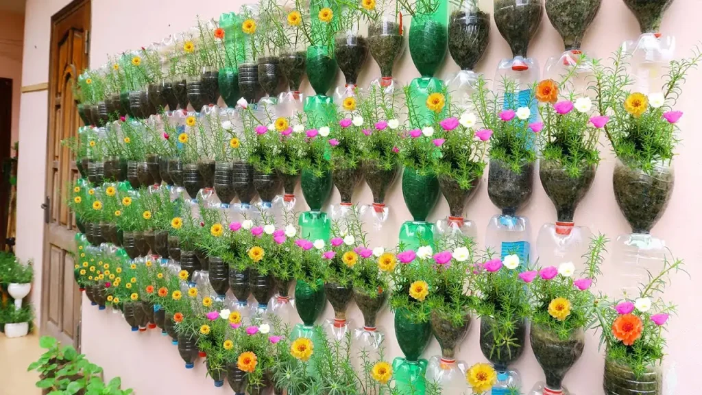 Plastic Bottle Vertical Garden Wall