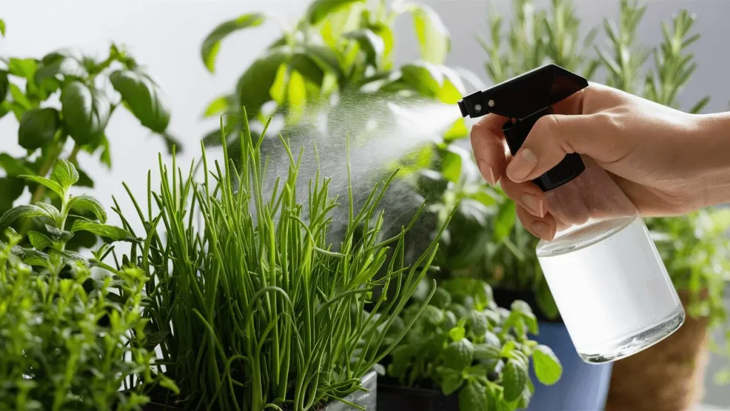 watering-for-chives-indoor