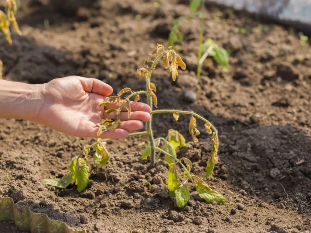 Tomato Plants Wilting in Hot Sun